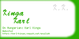 kinga karl business card